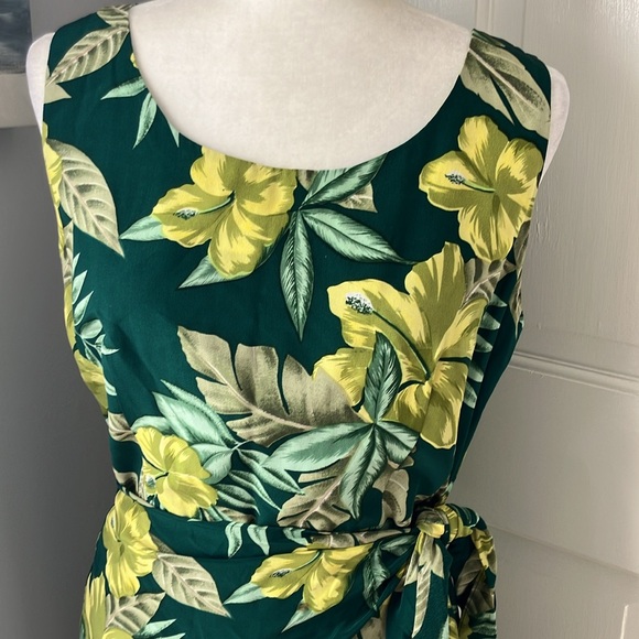 Vintage Spenser Jeremy silk sari tie tropical midi dress EUC 10 - Picture 2 of 9